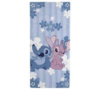 Jay Franco Kids Disney Lilo and Stitch 100% Cotton Beach Towel - 71 x 147cm Super Soft Bath Towel, Pool & Travel, Official Licensed Product, Blue
