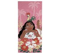 Jay Franco Kids Disney Moana 100% Cotton Beach Towel - 71 x 147cm Super Soft Bath Towel, Pool & Travel, Official Licensed Product, Pink