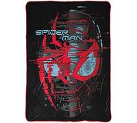 Jay Franco Kids Disney Spiderman Miles Morales Plush Throw Blanket - 130x150cm Soft & Cosy Fleece Throw for Bedroom & Sofa Décor, Official Licensed Product, Black