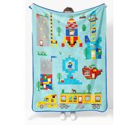 Jay Franco Kids LEGO® Plush Throw Blanket, Blue, 117x152cm | Soft & Cosy Fleece Throw for Bedroom & Sofa Décor, Officially Licensed Product