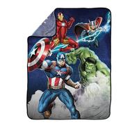 Jay Franco Kids Marvel Avengers Plush Throw Blanket - 130x150cm Soft & Cosy Fleece Throw for Bedroom & Sofa Décor, Official Licensed Product, Multi