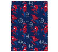 Jay Franco Kids Marvel Spiderman Plush Throw Blanket - 130x150cm Soft & Cosy Fleece Throw for Bedroom & Sofa Décor, Official Licensed Product, Blue
