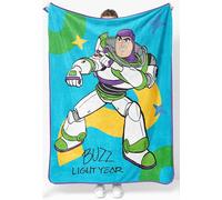 Jay Franco Kids Plush Throw Blanket - Children's Soft & Comfy 46x60 Inches Throw for Couch or Bed - Cozy Home Décor for Living Room & Bedroom, Blue - Toy Story Buzz