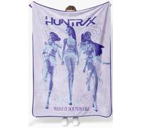 Jay Franco Kids Plush Throw Blanket - Ultra Soft Cozy Plush Fleece for Bed, Couch, Sofa, Home Décor, Official Licensed Huntrix, Purple - Kpop Demon Hunters, 46x60 - Throw Blanket