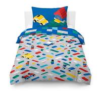 Jay Franco Lego® Duvet Cover Set - Kids 100% Cotton Super Soft Bedding with Pillowcase, COVER ONLY Comforter Not Included, Multi, 2 Piece Single