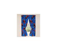 Jay Franco Marvel Astonish' 42" x 63" Curtain Panel Pair with Tie Backs Drape Set, Fabric, Avengers-Spiderman, 42" W x 63" L (Pack of 1)
