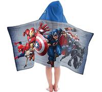 Jay Franco Marvel Avengers Hooded Bath Towel - 56 x 130cm Kids Super Soft Bath Towel, Beach, Pool & Travel, Official Licensed Product, Multi