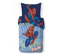 Jay Franco Marvel Spiderman Hero Power 100% Cotton Single Duvet Cover Set - Includes Pillowcase 80 x 80 cm