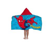 Jay Franco Marvel Spiderman Hooded Towel - 56 x 130cm Kids Super Soft Bath Towel, Beach, Pool & Travel, Official Licensed Product, Blue