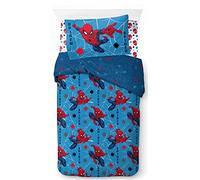 Jay Franco Marvel Spiderman Spidey Faces 100% Cotton 3 Piece Single Bedding Set - Includes Duvet Cover, Fitted Sheet & Pillowcase