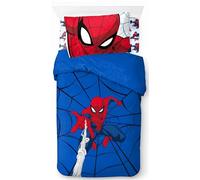 Jay Franco Marvel Spiderman Webtastic 100% Cotton 3 Piece Single Bed Set - Includes Duvet Cover, Sheet and Pillowcase