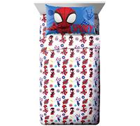 Jay Franco Marvel Spidey and His Amazing Friends Team Spidey Toddler Size Sheet Set - 3 Piece Set Super Soft and Cozy Kid’s Bedding - Fade Resistant Microfiber Sheets (Official Marvel Product)