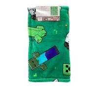 Jay Franco Mine Craft Throw Blanket for Kids, Green, 100% Polyester, 46x60 Inch, Zombie, Skeleton & Creeper Character Print