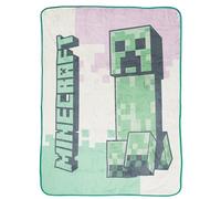 Jay Franco Minecraft Creeper 130 x 150cm Light Pink Fluffy Throw Blanket
