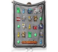 Jay Franco Minecraft Dungeon Mobs Throw - Measures 46 x 60 inches, Kids Bedding - Fade Resistant Super Soft Fleece (Official Minecraft Product)