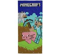Jay Franco Minecraft Kids Bath Pool Beach Towel - Super Soft & Absorbent 100% Cotton Towel, Measures 28 x 58