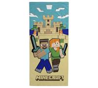 Jay Franco Minecraft Towel with Alex and Steve For Bath, Beach & Pool, 71cm x 147cm