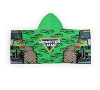 Jay Franco Monster Jam Grave Digger Hooded Towel - 56 x 130cm Kids Super Soft Bath Towel, Beach, Pool & Travel, Official Licensed Product, Green