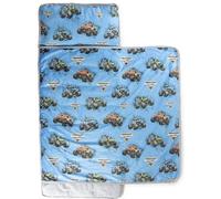 Jay Franco Monster Jam Trucks Blaze Max-D El Toro Loco Toddler Nap Mat with Built-in Pillow & Blanket - Soft Microfibre Sleeping Bag for Nursery, School or Sleepovers 89 x 86 cm