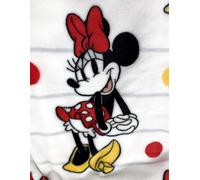 Jay Franco & Sons Disney Minnie Mouse Fleece Throw Blanket, White with Polka Dots, 90 x 90 Inches
