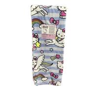 Jay Franco & Sons, Inc. Hello Kitty Plush Throw Blanket, White & Periwinkle Stripes - Rainbow Unicorns, 50" x 70"