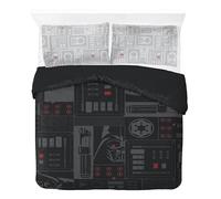 Jay Franco Star Wars Darth Vader Empire Duvet Cover Set - Kids Super Soft Bedding with Pillowcase, COVER ONLY Comforter Not Included, Black, 3 Piece Double