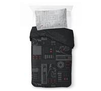 Jay Franco Star Wars Empire Duvet Cover Set - Kids Super Soft Bedding with Pillowcase, COVER ONLY Comforter Not Included, Black, 2 Piece Single