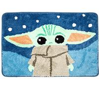 Jay Franco Star Wars The Mandalorian Blue Space Tufted Polyester Bath Rug, Kids Bath Features Baby Yoda Grogu (Official Star Wars Product)