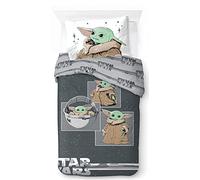 Jay Franco Star Wars The Mandalorian Curious Child 100% Cotton Single Duvet Cover Set - Includes Pillowcase