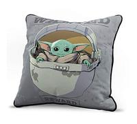 Jay Franco Star Wars The Mandalorian Wanted Reward Decorative Pillow Cover - Throw Pillow Cover Features The Child Baby Yoda - Kids Super Soft Bedding (Official Star Wars Product)