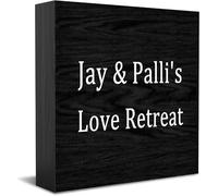 Jay Palli'S Love Retreat New Home Decor Rustic Gift Ideas Wood Sign Desk Shelf Farmhouse Room Decorations 5 × 5 Inch