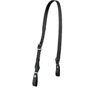 JAY-PEE Sam Browne Shoulder Strap 1 1/4 inch Leather Cross Strap Includes 2 D-Rings that Connect to Duty Belt, Leather, Chrome, 60" long