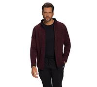 JAY-PI Men's Knitted Fleece Jacket, Outdoor Cardigan Sweater, Black, XXXL