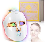 JAY SAREES Red-Light-Therapy-for-Face, 7-1 Colors Led Face Mask Light Therapy, Facial Skin Care Mask (Gold)