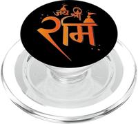 Jay Shree Ram written in Devnagiri Script with Saffron Flag PopSockets PopGrip for MagSafe