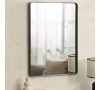 Jaya Wall Mirror - Rectangular - Black Metal