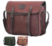 Jayefo R-31 Hunting Bag - Stylish & Functional Cotton Bag for Hunting, Messenger Bag Designed with Leather Shoulder Straps, Metal Buckle & Front Pocket, Ideal for Outdoor Adventures | (Brown)
