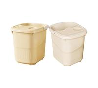 JAYIOLA 2Pcs Foot Soaking Container for Home Use, Lightweight Washing Bucket for Feet, with Lid
