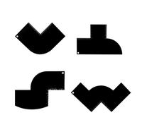 JAYIOLA 4 Pieces Enhancement Card for Barbers Beard Line up Template with Measurement Indicators