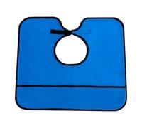 JAYIOLA Adult Bibs for Eating, Eating Aid for Seniors, Clothing Protection for Elderly People, Blue