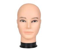 JAYIOLA Bald Mannequin Head Display,Cosmetology Training Head,Hat Glasses Display for Making,Styling, Holder, Style A