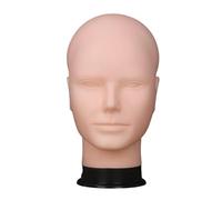JAYIOLA Bald Mannequin Head Display,Cosmetology Training Head,Hat Glasses Display for Making,Styling, Holder, Style C