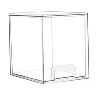 JAYIOLA Clear Makeup Storage Box with Cover Multiuse Organizer for Living Room, 17.7cmx13.9cmx17.9cm
