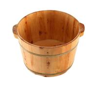 JAYIOLA Footbath Wooden Footbath with Handle Solid Wood Handmade Wooden Footbath
