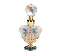 JAYIOLA Heart-Shaped Glass Perfume Bottle - Elegant Travel Container, blue