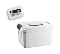 JAYIOLA Large-capacity Portable Medicine Case Made of PP Material with Easy-to-organize Dividers, Moisture, And Top-opening Design, L and small box