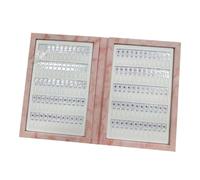 JAYIOLA Nail Color Display Book with 120 Sample Fields And Color Chart Book PU Foam Material for Gift Personal Use Salon, Pink