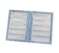 JAYIOLA Nail Color Display Book with 120 Sample Fields And Color Chart Book PU Foam Material for Gift Personal Use Salon, Blue