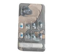 JAYIOLA Set of Colorful False Nails for An Elegant Evening, Blue White