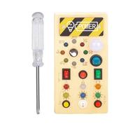 JAYIOLA Switch Busy Board, Valentine's Day Gifts for Kids, Portable Sensory Board, Activity Board, Baby Travel Toys, for Travel, with Screwdriver